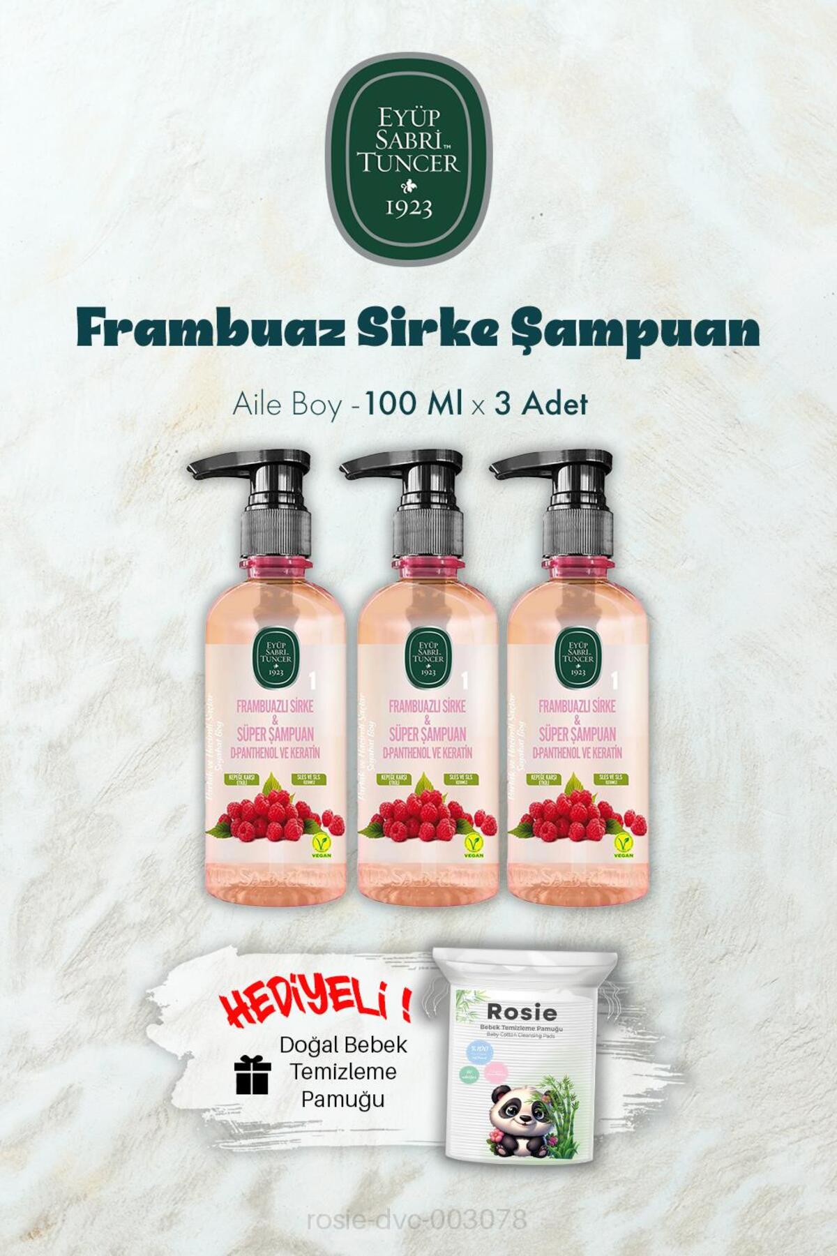 100 ML Frambuaz Sirke Şampuan X 3 ve ROSIE Hediyeli