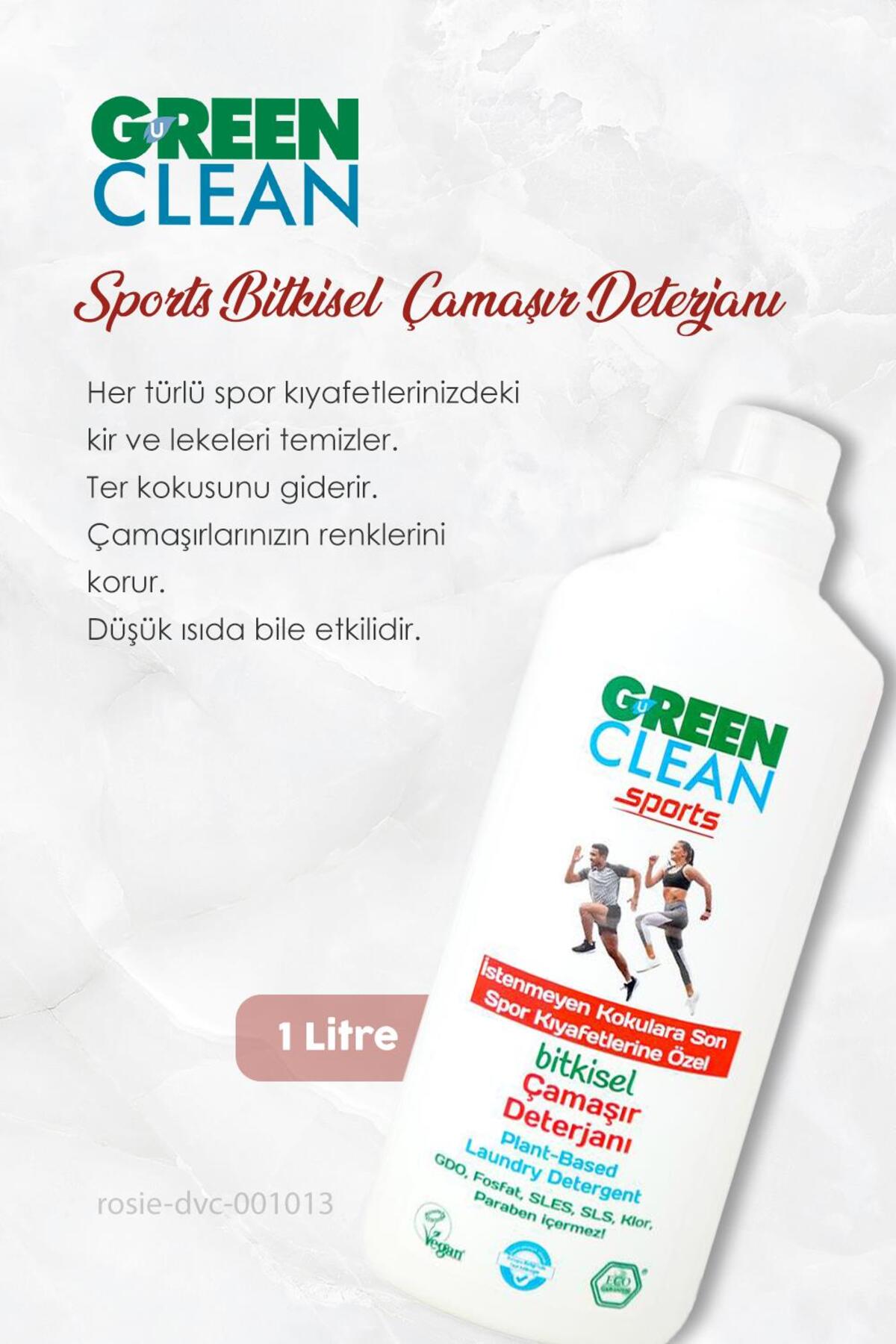 3 Adet Sports Bitkisel Çamaşır Deterjanı 1 lt ve ROSIE
