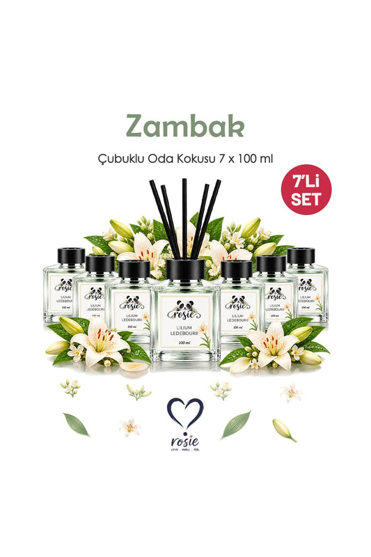 Lilium Ledebourii 7'li Çubuklu Oda Kokusu Seti 7 x 100 ml – Lilyum Ferahlığı