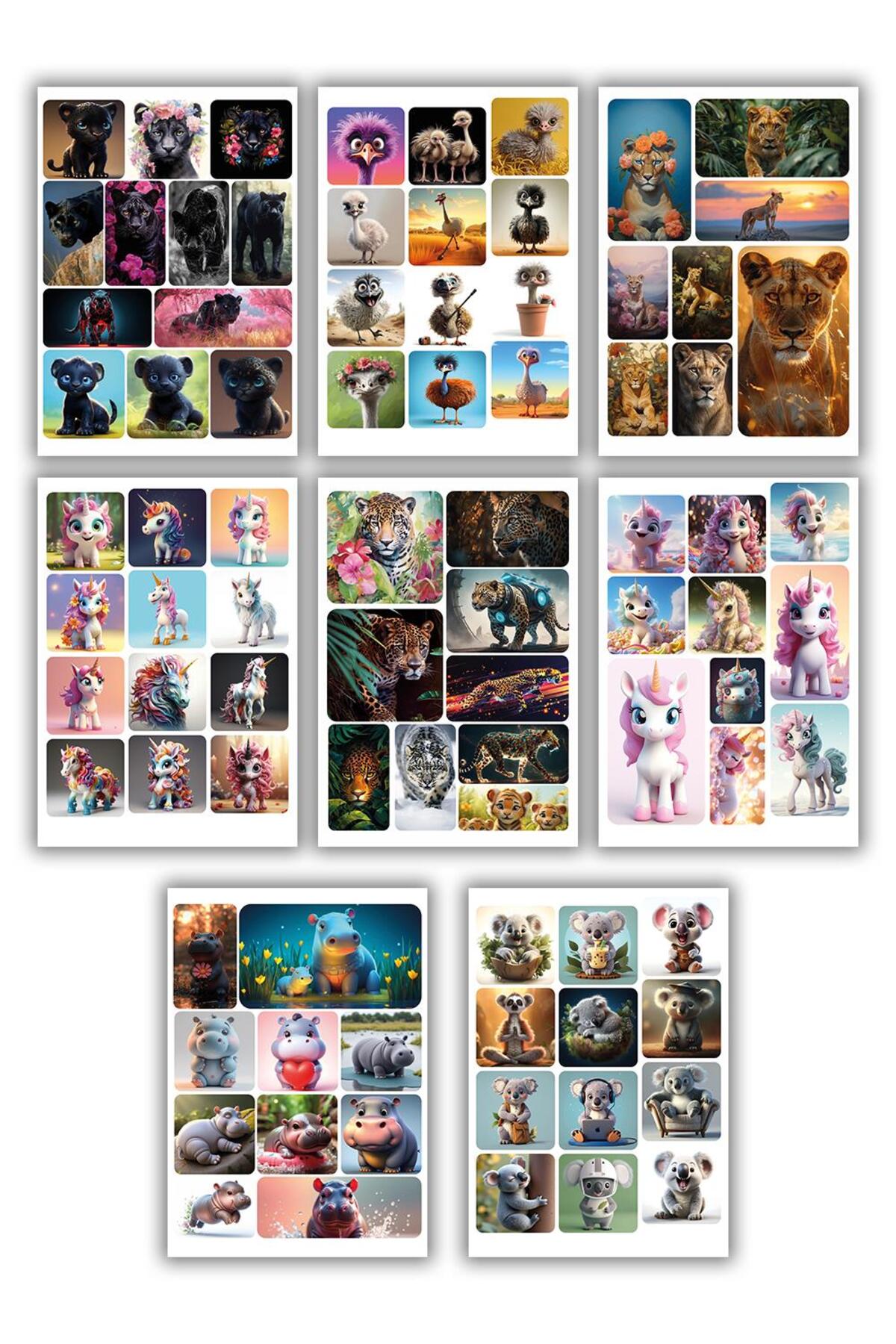 Gül Kokulu Islak Havlu 50x28 (1400 yaprak) ve Sticker Seti 32 Sayfa