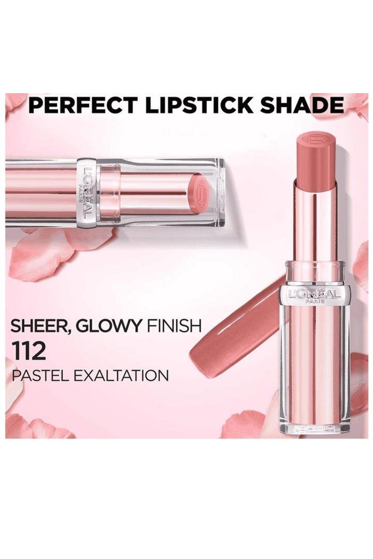 3 Adet Loreal Paris Glow Paradise Lipstick 112 Pastel Exaltation ve ROSIE