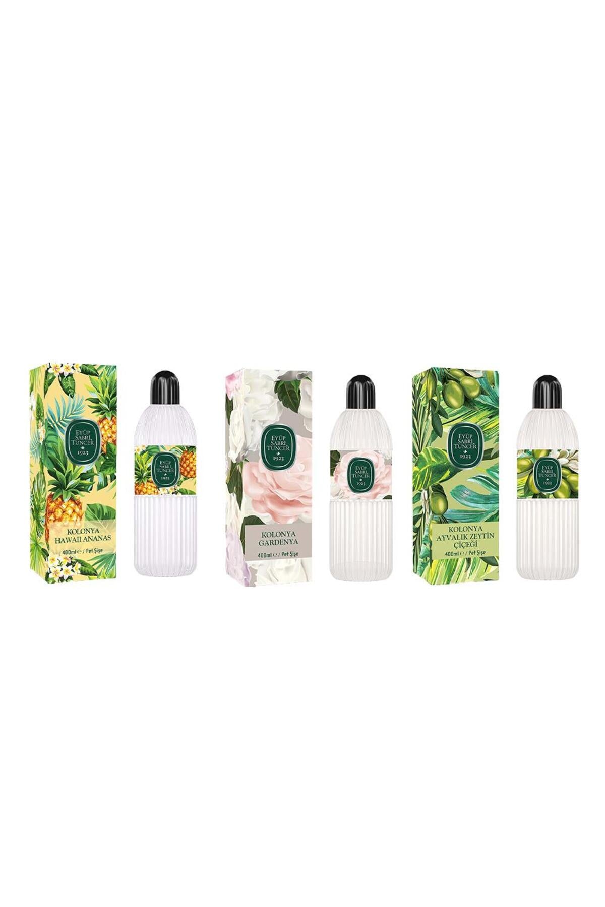 Kolonya Hawaii Ananas, Gardenya ve Ayvalık Zeytin Çiçeği Pet Şişe 400 ml