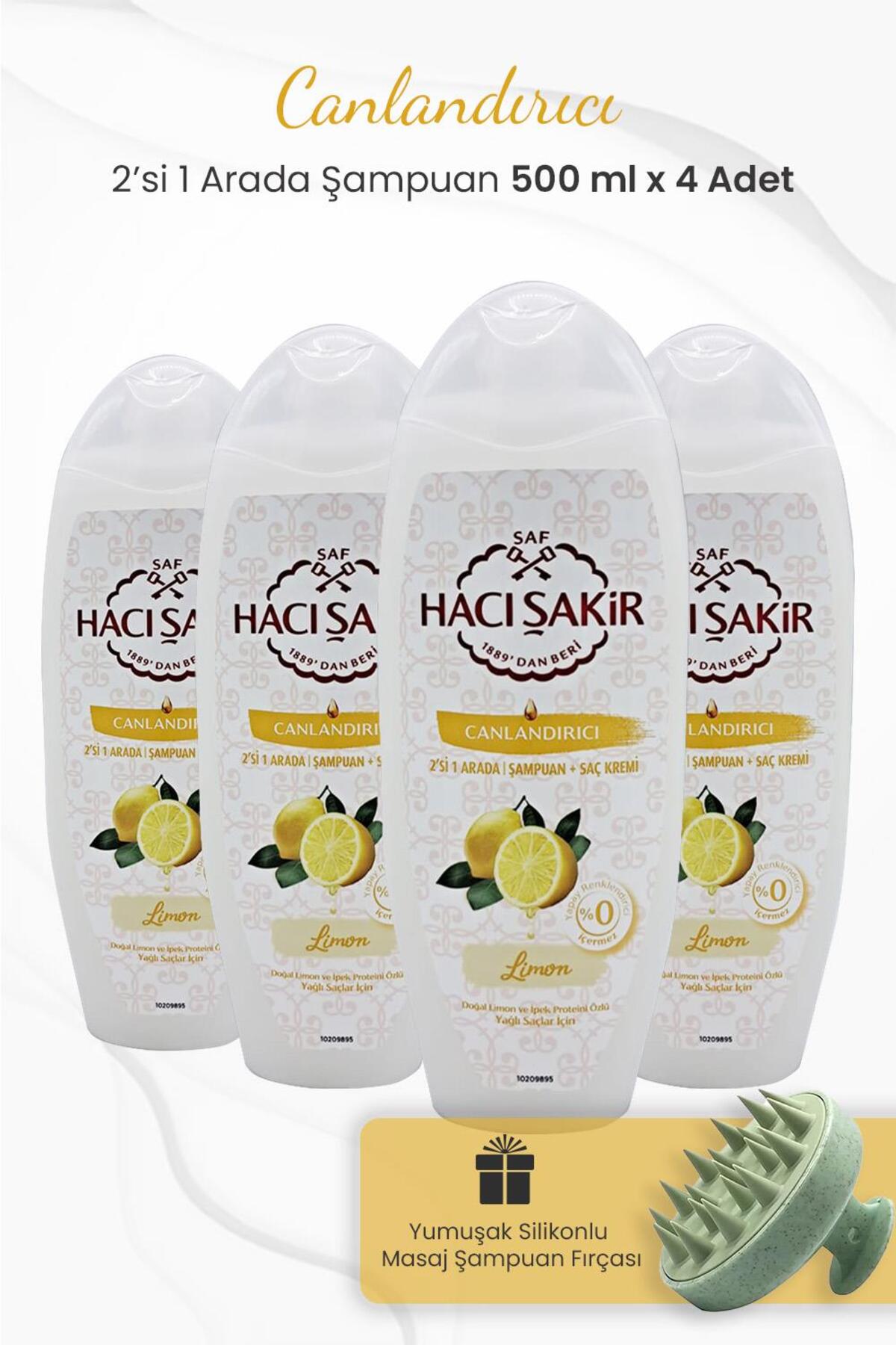 Limon 2si 1 Arada Şampuan 500 ml x 2 Adet ve Şampuan Fırçası Yeşil