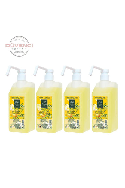 Klasik Limon Kolonyası Sprey Başlıklı 1 lt x 4 Adet