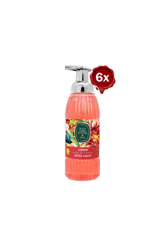 Zeytinyağlı Amber Köpük Sabun 500 ML x 6
