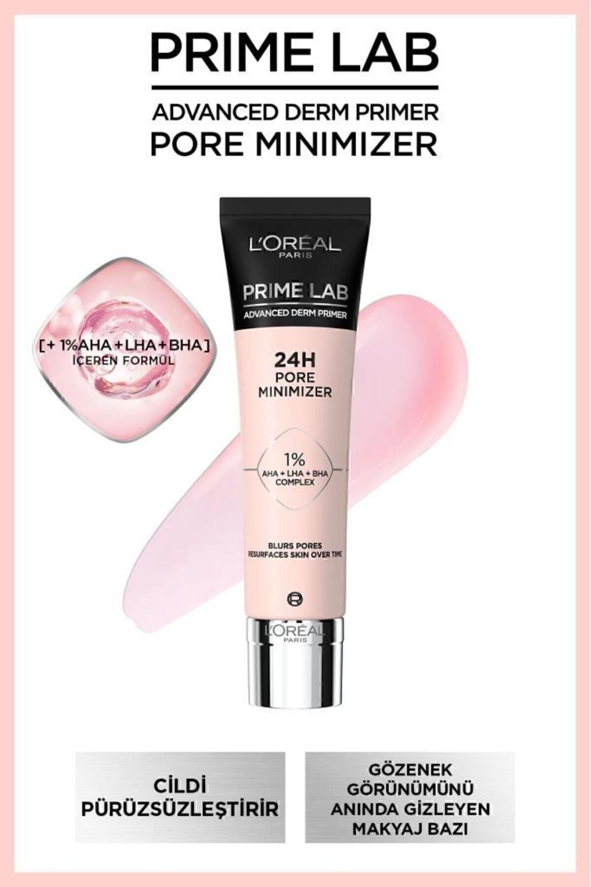 L'Oréal Paris Prime Lab Pore Minimizer Gözenek Küçültücü AHA ve BHA İçeren Primer