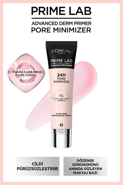 L'Oréal Paris Prime Lab Pore Minimizer Gözenek Küçültücü AHA ve BHA İçeren Primer