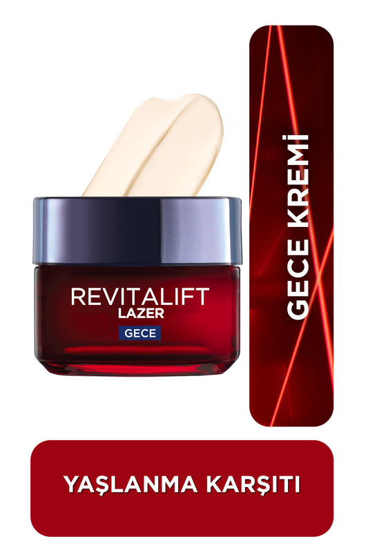Revitalift Lazer Yoğun Yaşlanma Karşıtı Nemlendirici Gece Yüz Bakım Kremi 50ml