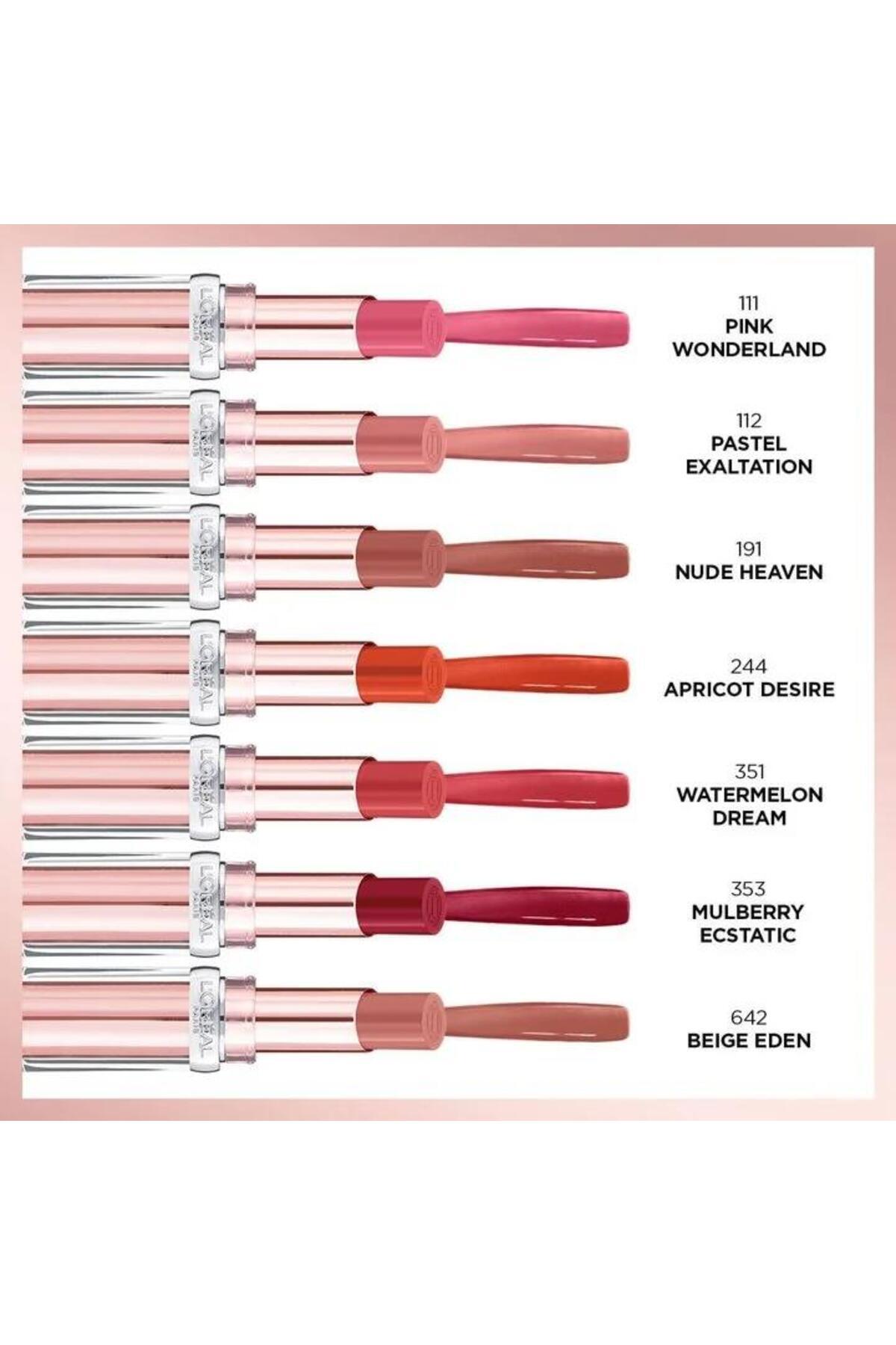 3 Adet Loreal Paris Glow Paradise Lipstick 111 Pink Wonderland ve ROSIE