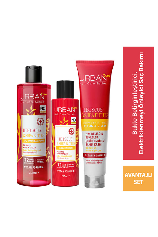 Hibiscus&shea Butter Kıvırcık&dalgalı Saçlara Özel Bukle Belirginleştirici Saç Bakım Seti