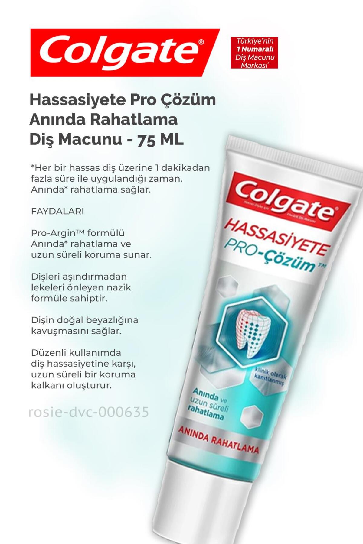 Hassasiyete Pro Çözüm Beyazlatıcı 75 ml, Hassasiyete Çözüm 75 ml Diş Macunu ve ROSIE