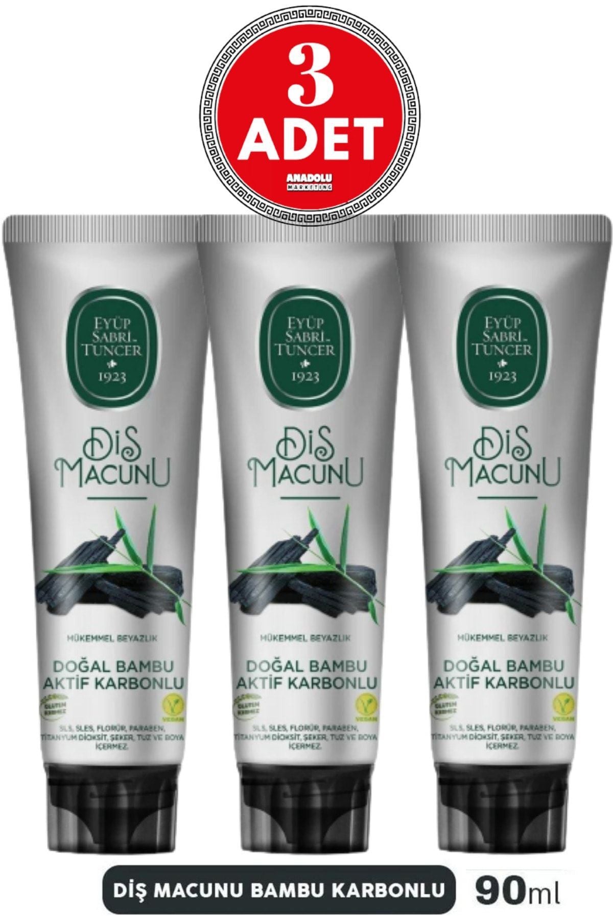 Doğal Bambu Aktif Karbonlu Diş Macunu 90 ml