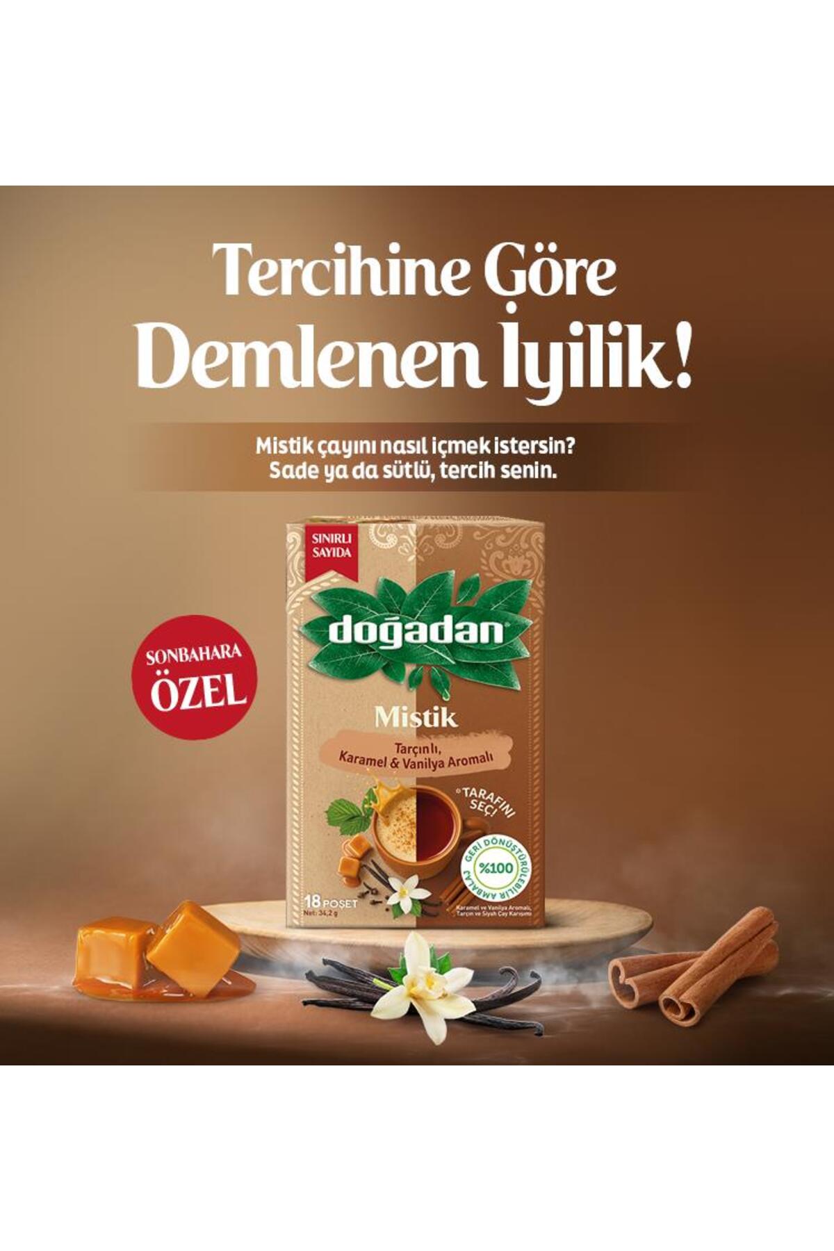 Mystic Tea 18li - Tarçın Karamel Vanilya Aromalı (Shay Ma'nawi)