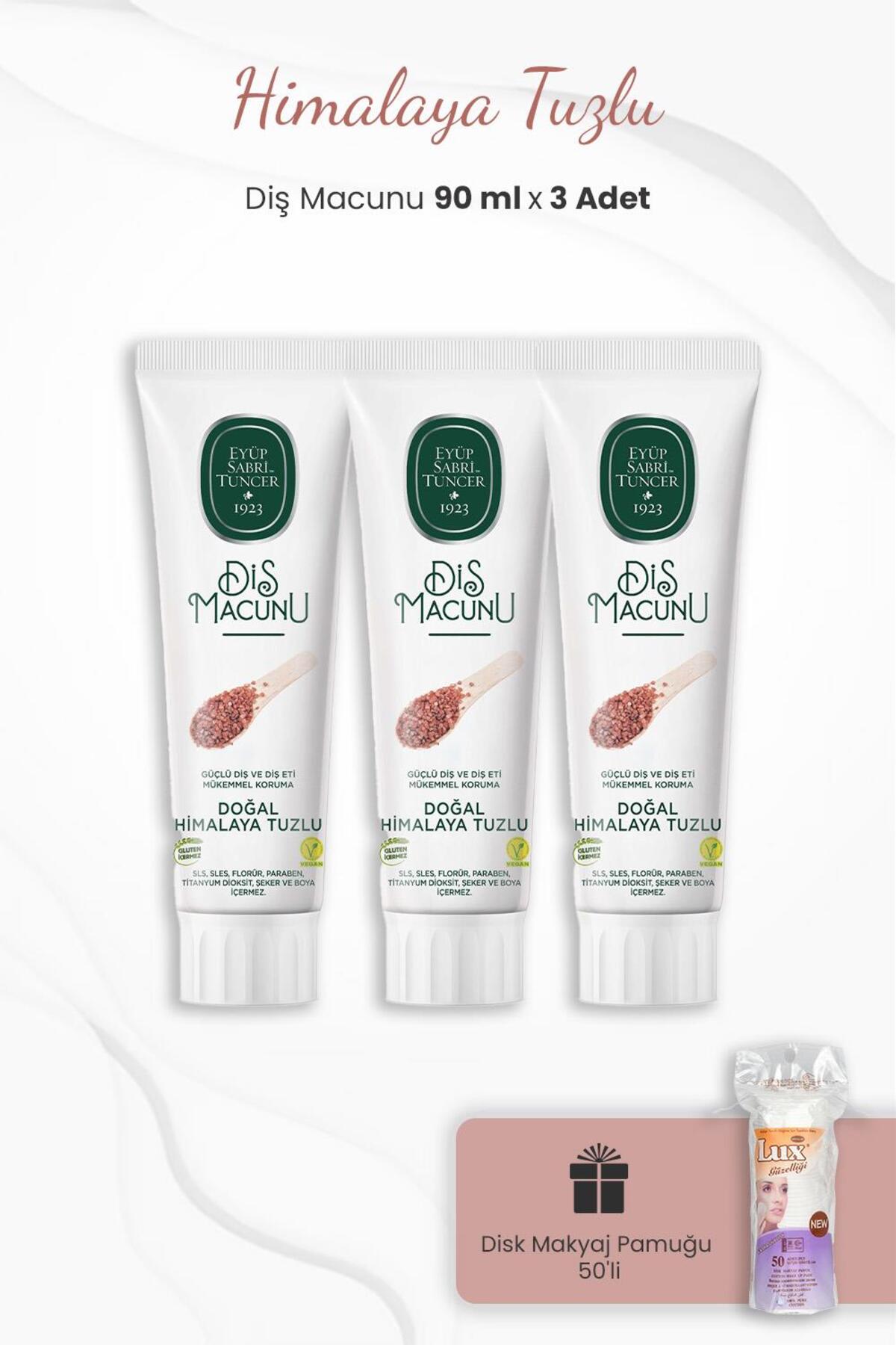 Himalaya Tuzlu Diş Macunu 90 ml x 3 Adet ve Disk Pamuk 50'li