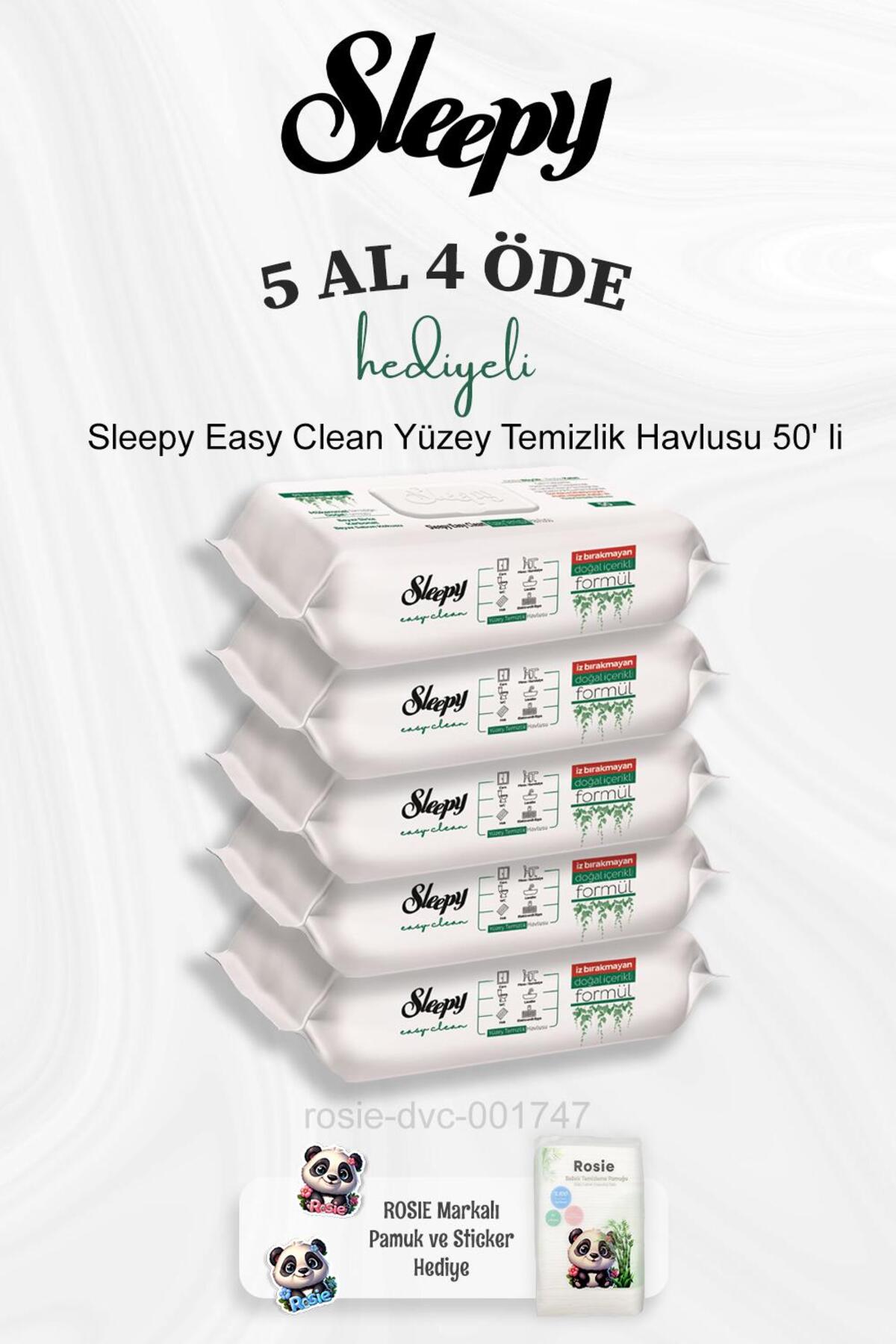 Easy Clean Yüzey Temizlik Havlusu 50' li 5 Al 4 Öde ve Rosie Pamuk