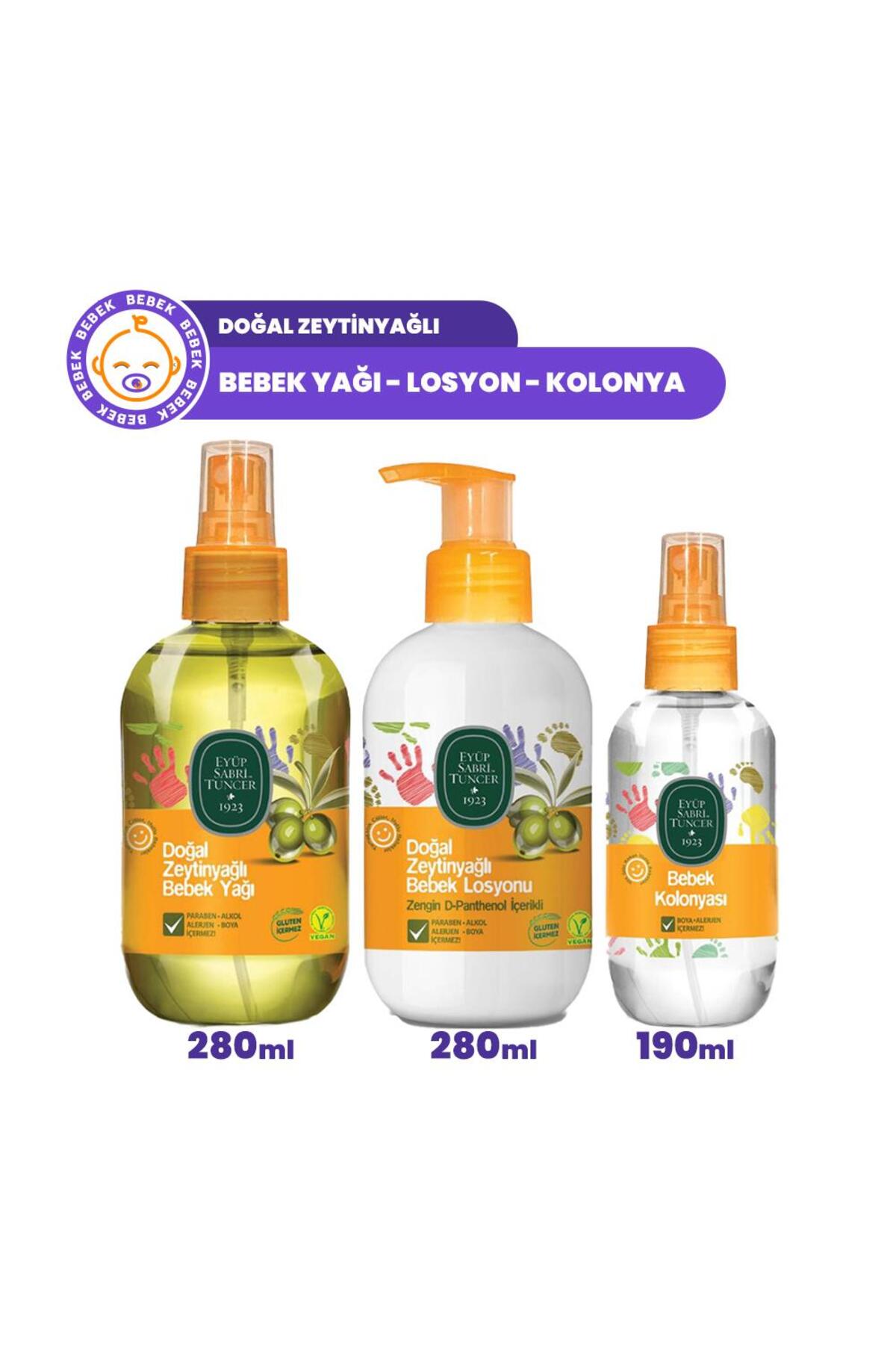 Bebek Yağı 280 ml, Kolonyası 190 ml ve Losyonu 280 ml