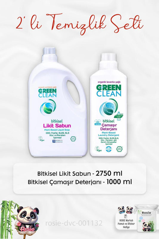 Çok Amaçlı Temizleyici 2750 ml, Çamaşır Deterjanı 1lt ve ROSIE