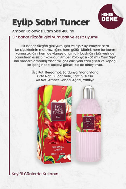 Amber Kolonyası Cam Şişe 400 ml