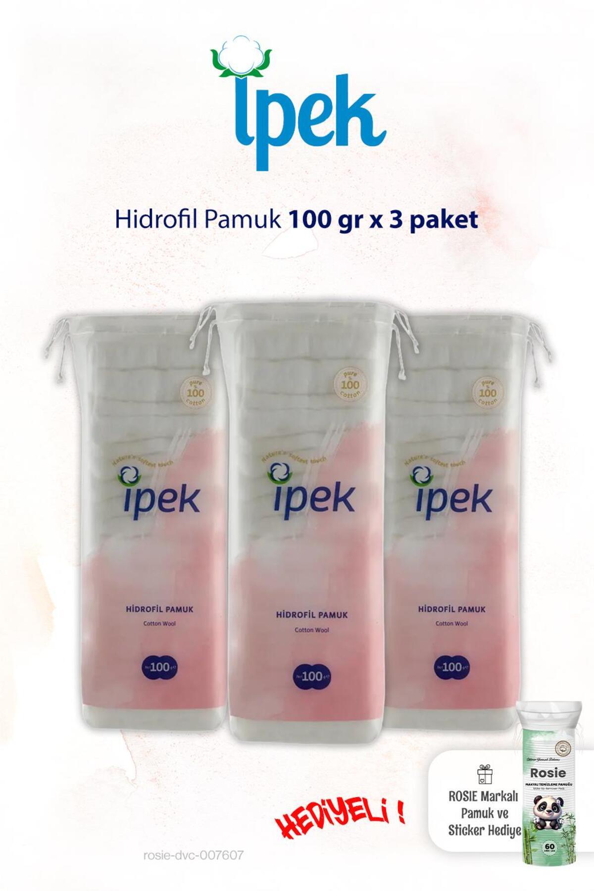 100 gr x 3 Paket Hidrofil Pamuk ve ROSIE