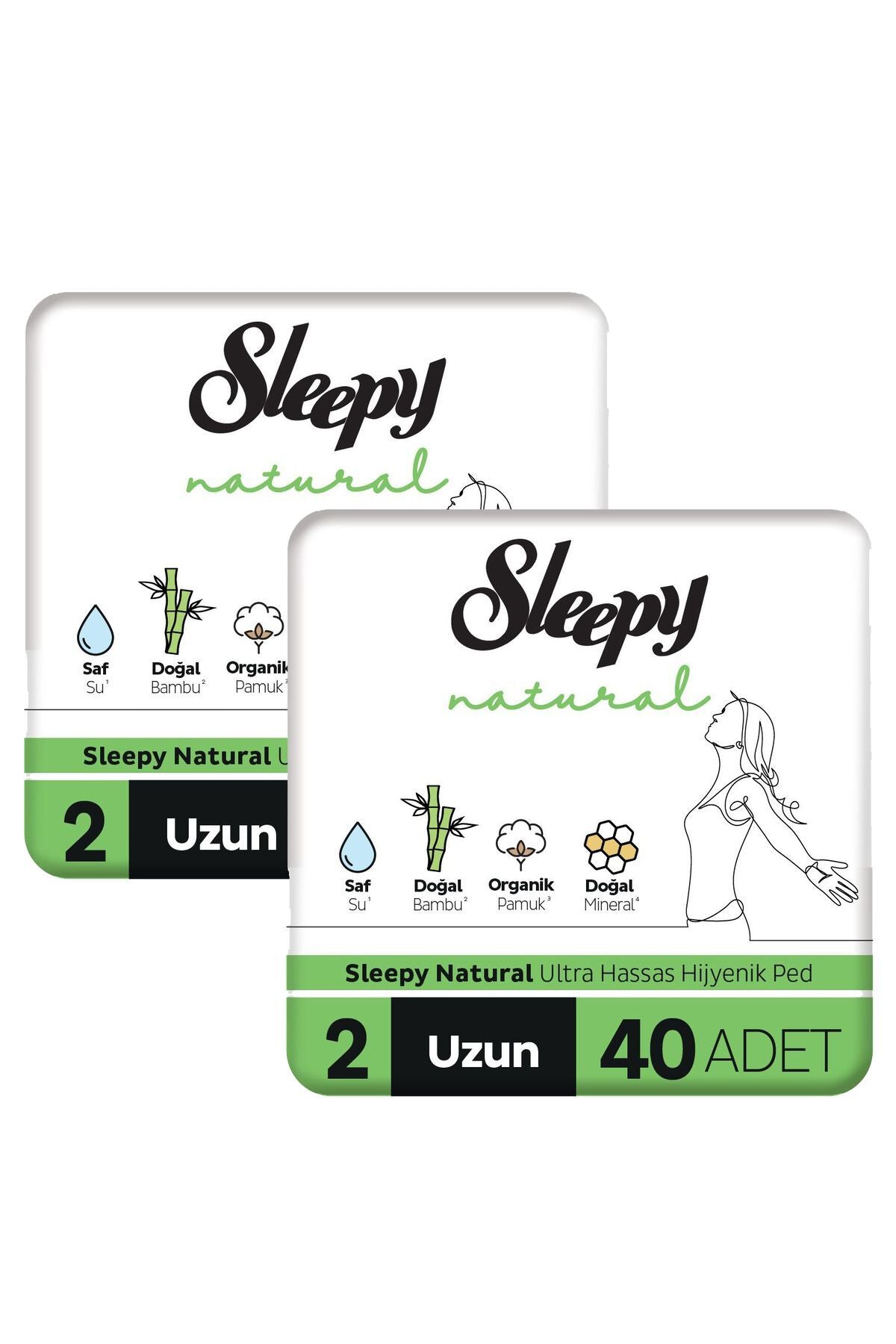 Natural Ultra Hassas Hijyenik Ped Uzun 80 Adet Ped