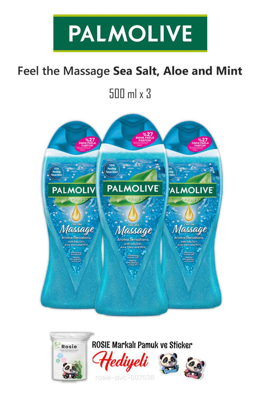 3'lü Sea Salt, Aloe Vera and Mint Duş Jeli 500 ml ve ROSIE
