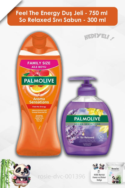 Duş Jeli Feel The Energy 750 ml,So Relaxed Sıvı Sabun 300 ml ve ROSIE