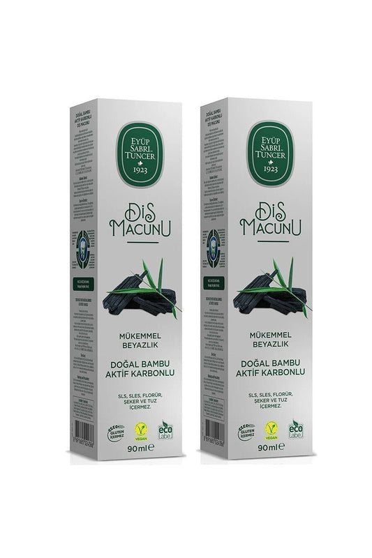 Doğal Bambu Aktif Karbonlu Beyazlatıcı Diş Macunu 90 ml 2 Adet
