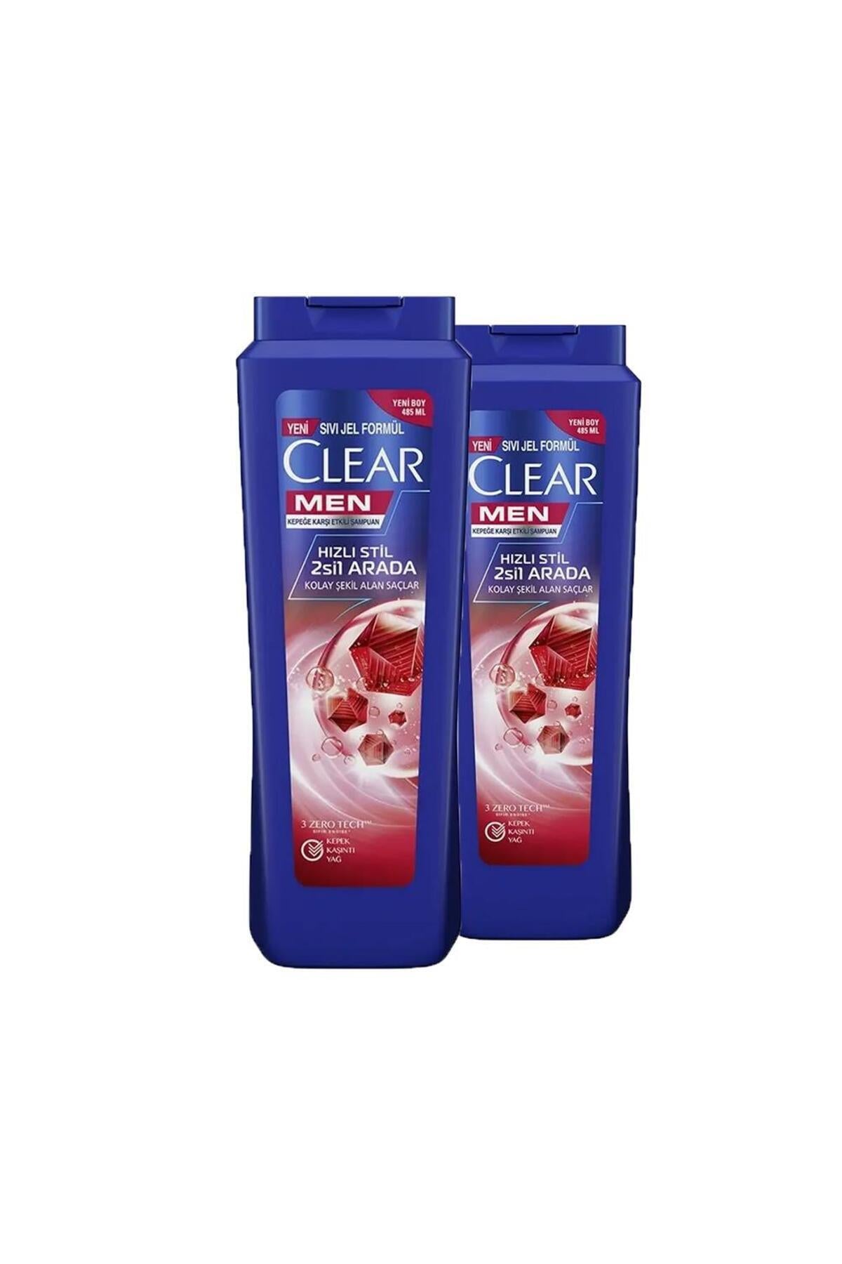 Kepeğe Karşı Etkili Hızlı Stil 2'si 1 Arada Şampuan 485 ml x 2