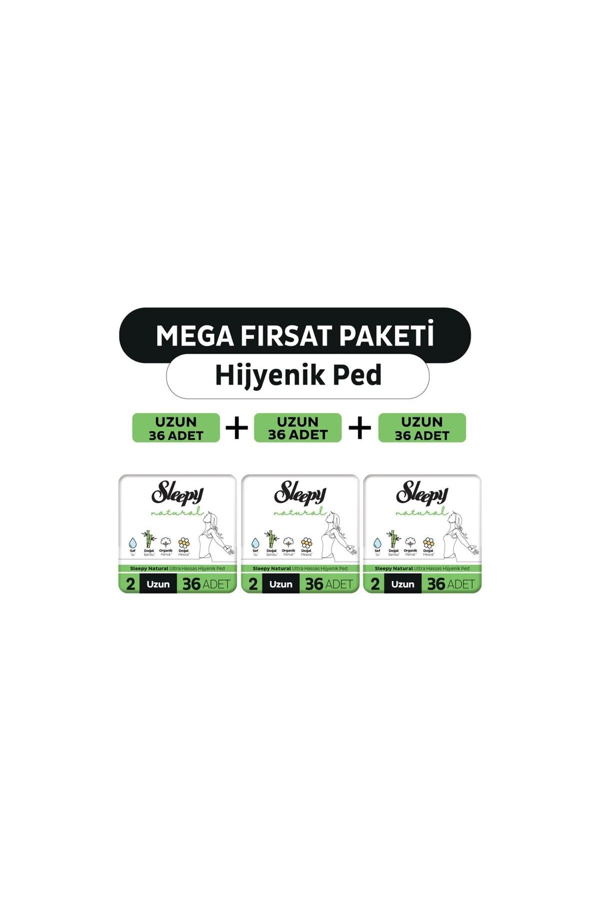 Natural Ultra Hassas Hijyenik Ped Mega Fırsat Paketi Uzun 108 Adet