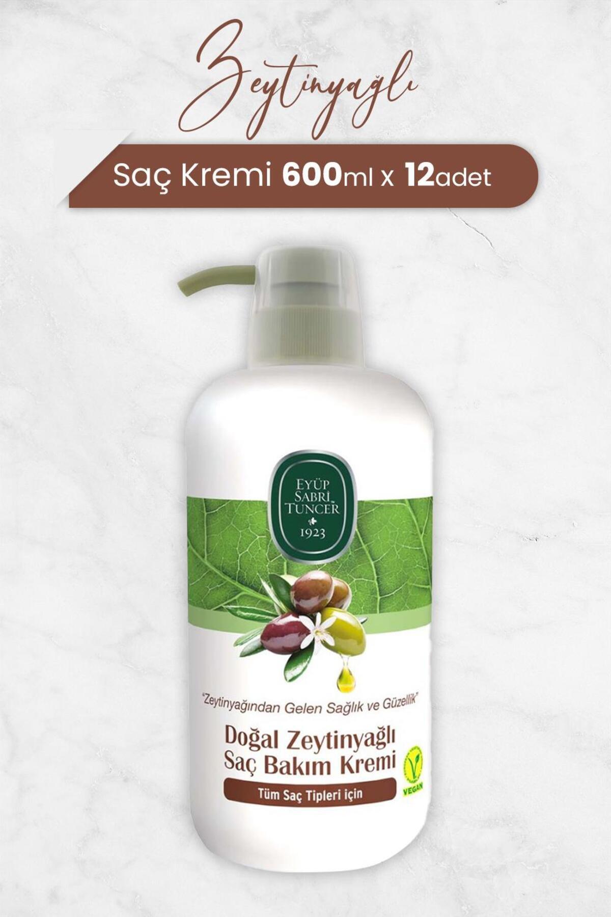 Doğal Zeytinyağlı Saç Kremi 600 ml x 12 Adet