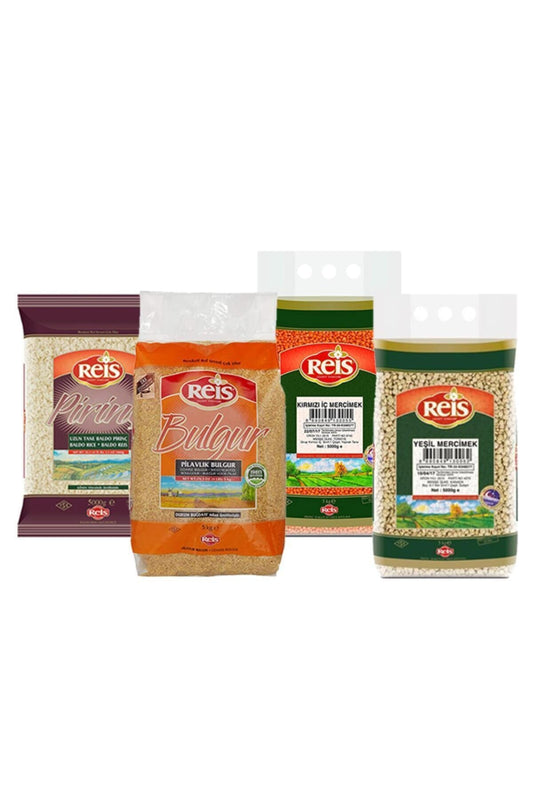 Bulgur, Baldo Pirinç, Kırmızı Ve Yeşil Mercimek 5 Kg