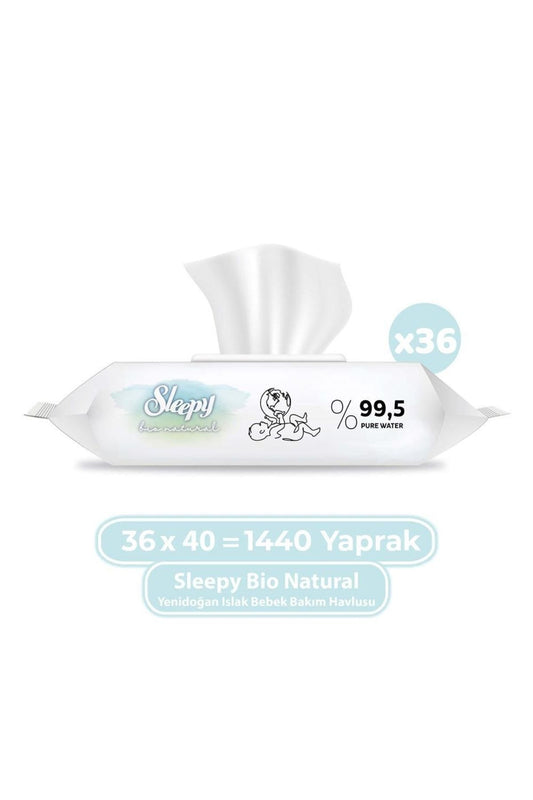 Bio Natural 40 Yaprak 36'lı Paket Islak Mendil