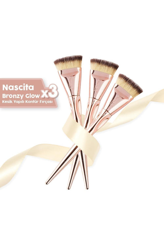 Bronzy Glow Kesik Yapılı Kontür Fırçası X 3