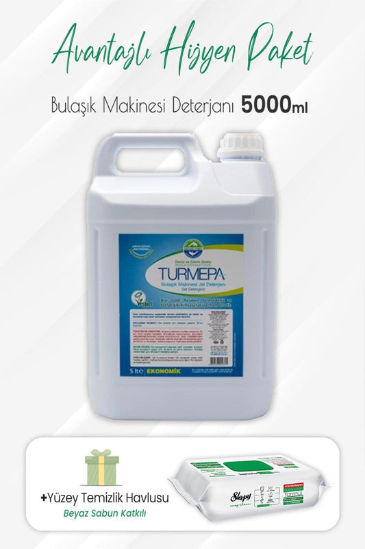 Jel Bulaşık Makinesi Deterjanı 5 Litre ve Easy Clean Yüzey Temizlik 100' lü