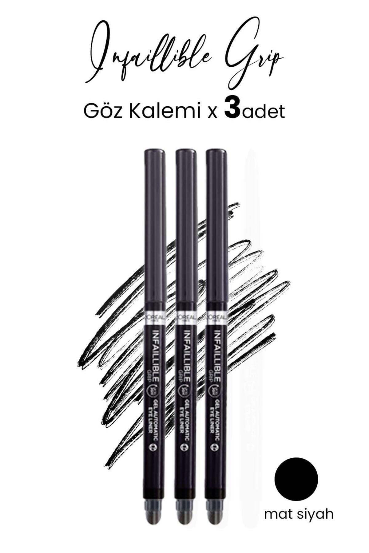 Infaillible Grip Automatic Jel Göz Kalemi Mat Siyah X 3 Adet