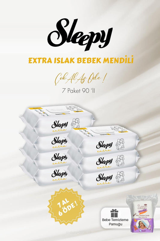 Extra Islak Bebek Havlusu 90 Adet 7 AL 6 ÖDE ve Bebe Pamuğu