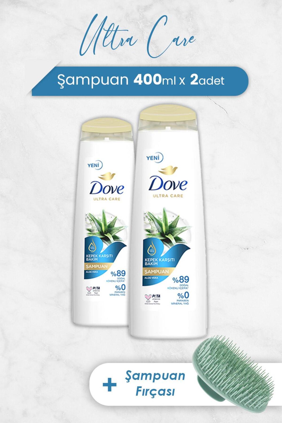 Ultra Care Şampuan Aloe Vera 400 ml x 2 Adet ve Şampuan Fırçası