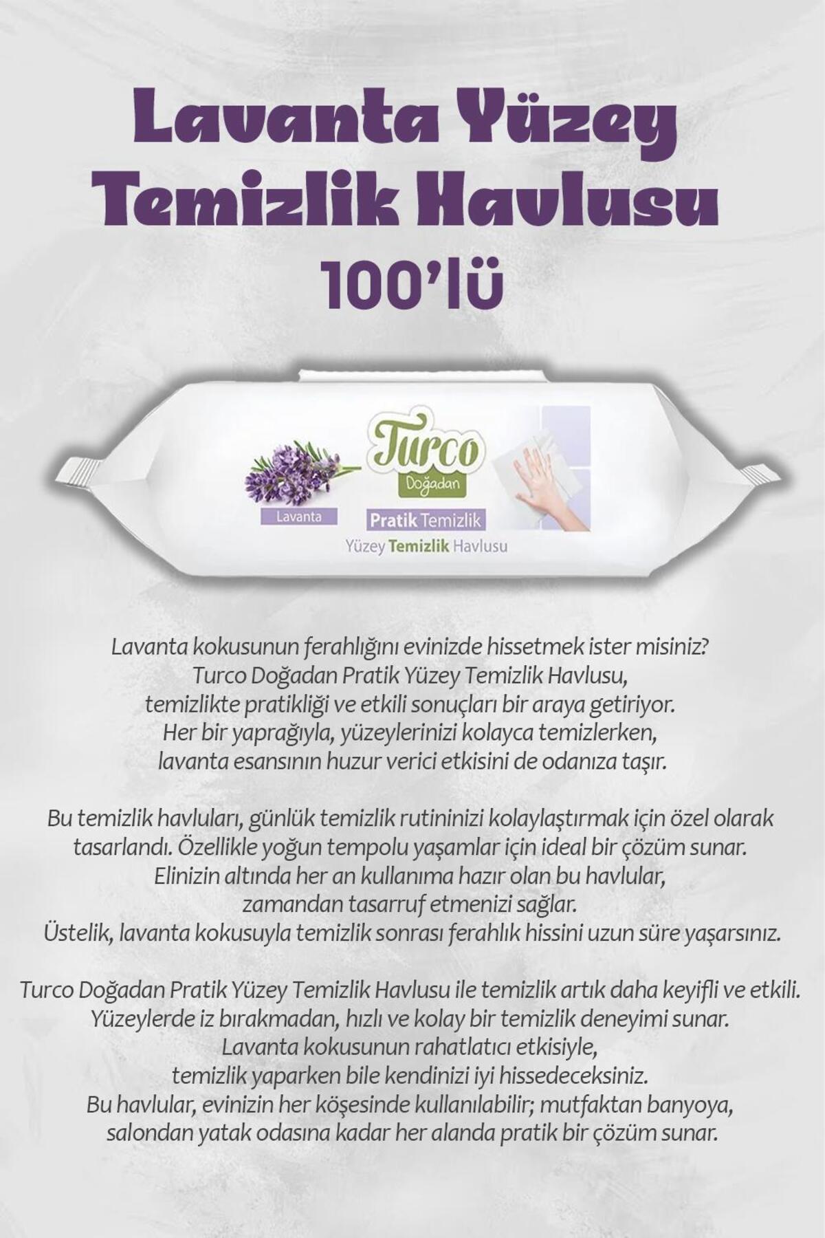 24 Al 20 Öde Lavantalı Yüzey Temizlik Havlusu 100'lü ve Rosie