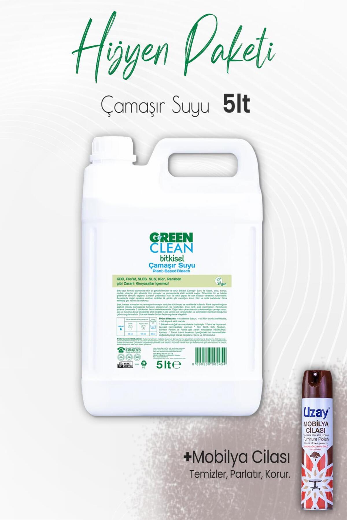 Çamaşır Suyu 5 lt ve Mobilya Cilası Sandalağacı 300 ml