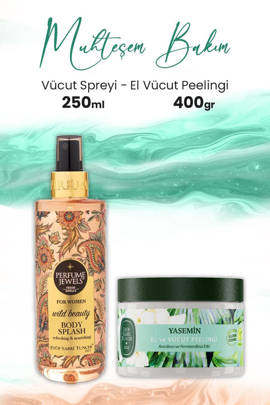 El Vücut Peelingi Yasemin 400 gr ve Pj Body Splash Wild Beauty 250 ml