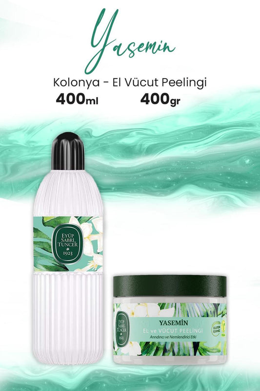 Yasemin Vücut Peelingi 400 gr ve Yasemin Kolonyası 400 ml
