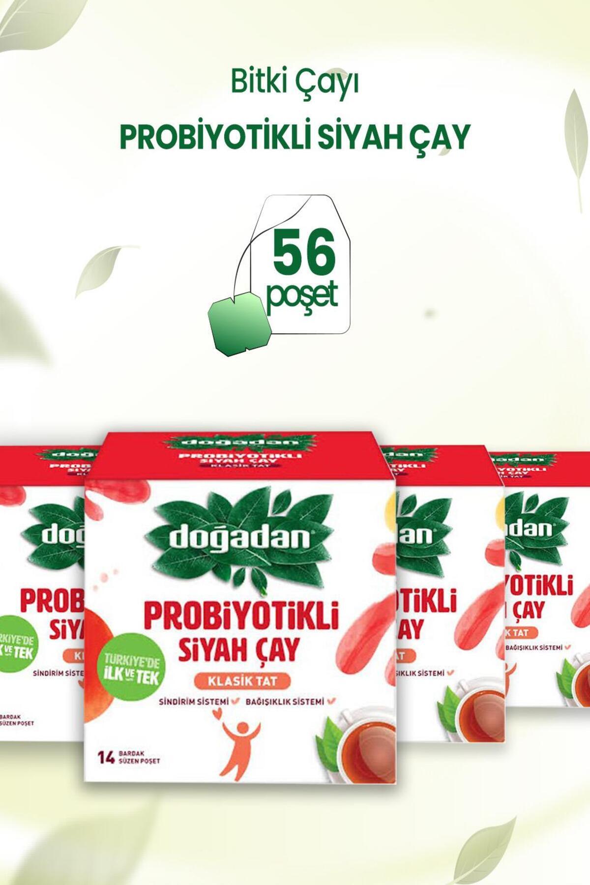 Probiyotikli Siyah Çay Klasik Tat 14'li Bardak Poşet x 4 Adet