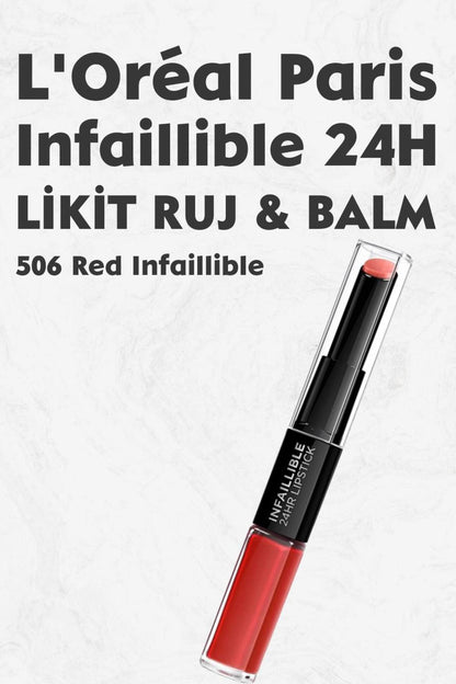 Infaillible 24h Kalıcı Likit Ruj & Balm 506 Red Infaillible