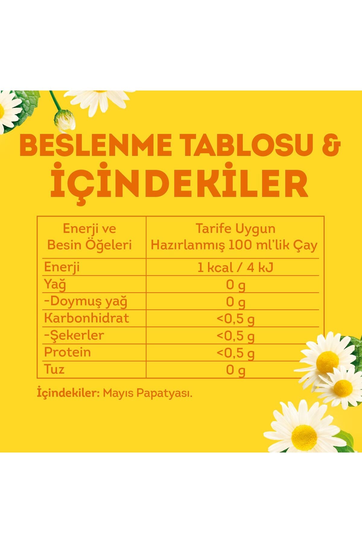 Papatya Bitki Meyve Bardak Poşet Çayı, 20'li
