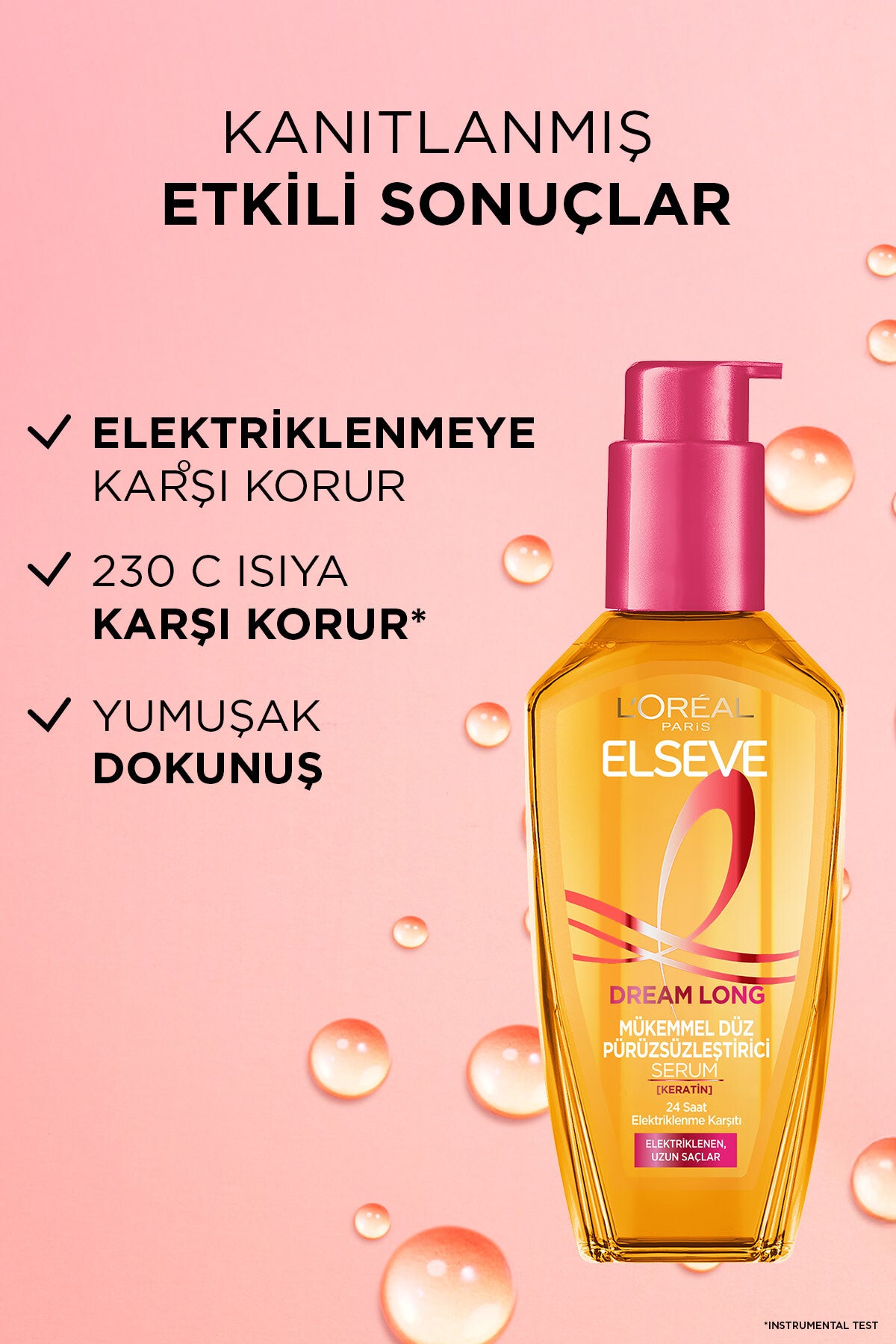 Dream Long Elektriklenen Yıpranmış Saçlara Mükemmel Düz Isı Koruyucu Pürüzsüzleştirici Serum 100ml