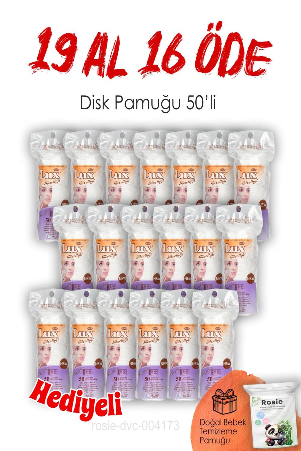 19 AL 16 ÖDE Disk Makyaj Pamuğu 50'li ve ROSIE