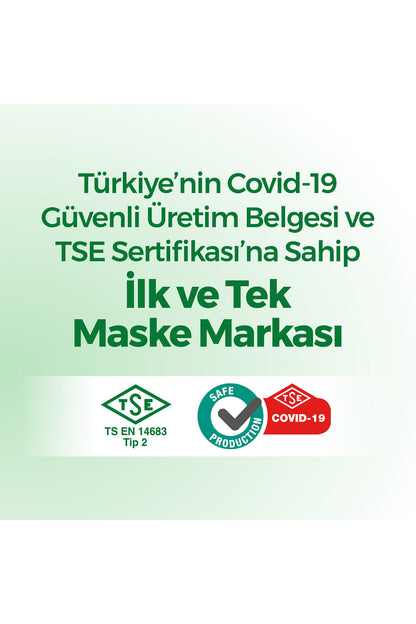 Elastik Kulaklı Çocuk Kıds Maske 100 Adet