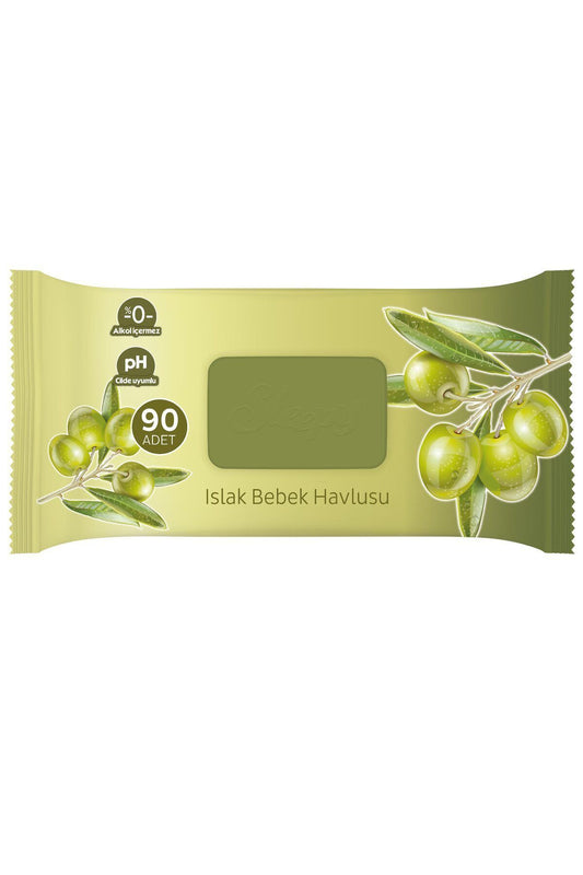 Sensitive Zeytinyağlı Islak Havlu 90 lı 7 Paket
