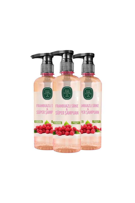 Frambuazlı Sirke & Süper Şampuan 500 ml x 3