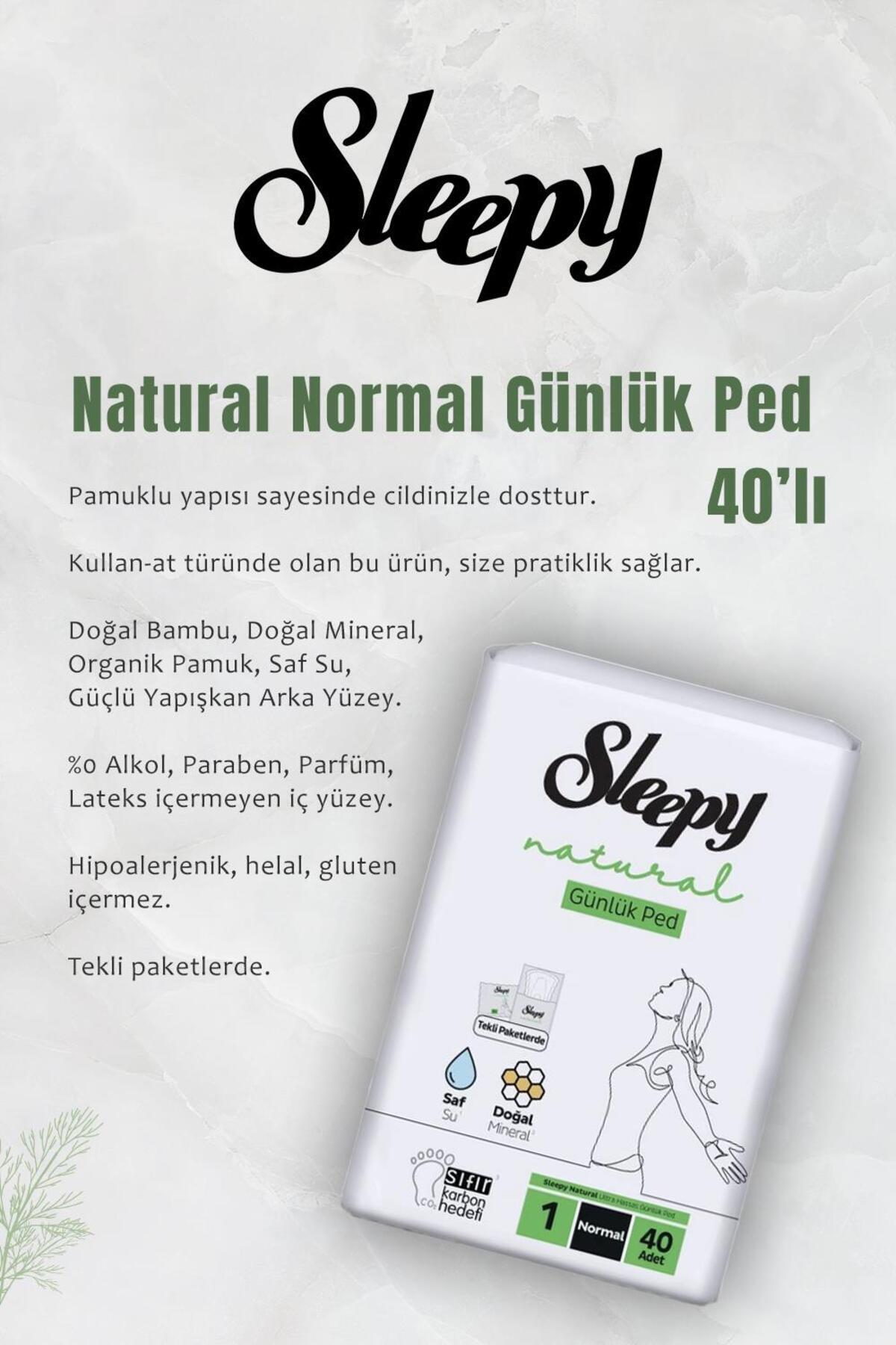 Natural Ultra Hassas Normal Ped 24'lü,Günlük Ped 40'lı, Sensitive 50'li Mendil ve ROSIE